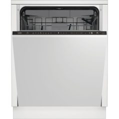   Beko BDIN38643C Beépíthető mosogatógép, 16 teríték,9.5L,8 prog.,44 dB,C,Felső evőeszk.,60 cm,Digit.kijelző, Autom.ajtónyit.