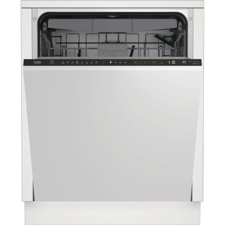 Beko BDIN38643C Beépíthető mosogatógép, 16 teríték,9.5L,8 prog.,44 dB,C,Felső evőeszk.,60 cm,Digit.kijelző, Autom.ajtónyit.